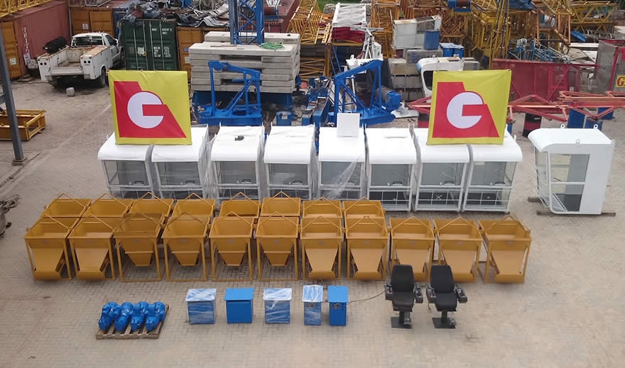 Suministros y repuestos para torregrúas Gigacon
